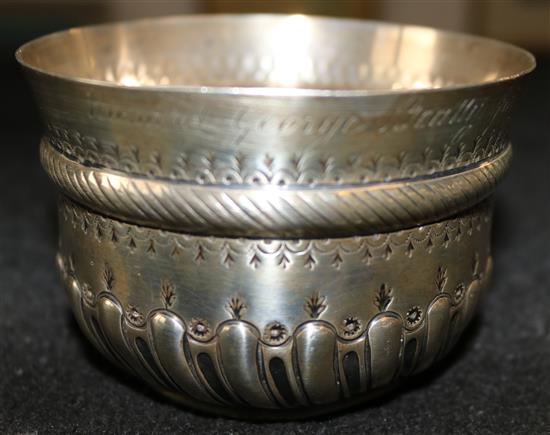 Victorian silver sugar bowl